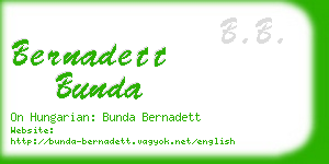 bernadett bunda business card